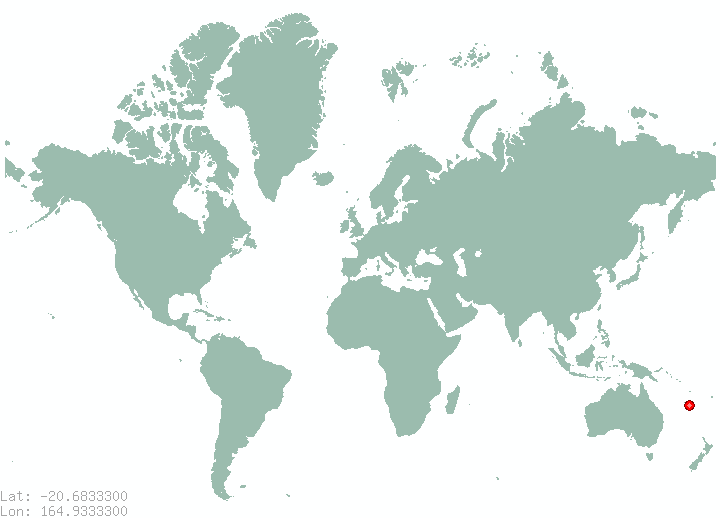 Hienghene in world map